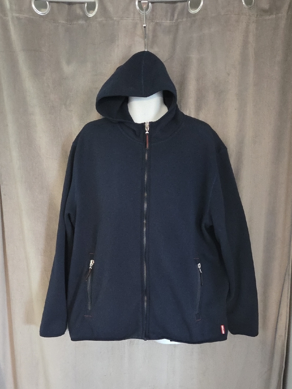 Tommy Bahama Men's XXL Navy Full-Zip Hooded Sweater Jacket
